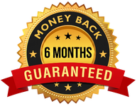 Six month money-back guarantee seal